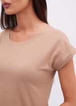 Футболка жіноча 070230187_бежевий - Зображення 4