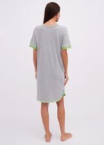 Нічна сорочка жіноча 020130156_сіро-маковий - Зображення 2