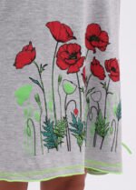 Нічна сорочка жіноча 020130156_сіро-маковий - Зображення 4