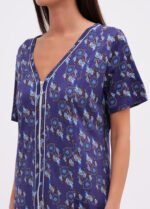 Халат жіночий 030120004_синій - Зображення 3