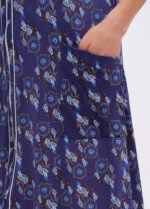 Халат жіночий 030120004_синій - Зображення 4