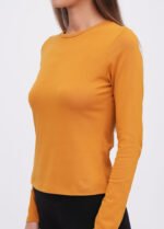 Лонгслів жіночий 070350196_гірчичний - Зображення 3