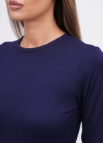 Лонгслів жіночий 070350196_темно-синій - Зображення 4