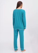 Піжама жіноча 010254105_синьо-зелений - Зображення 2