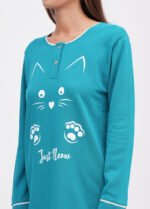 Піжама жіноча 010254105_синьо-зелений - Зображення 3