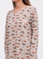 Нічна сорочка жіноча 020240196_кавовий - Зображення 3