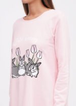 Нічна сорочка жіноча 020250081_рожевий - Зображення 3