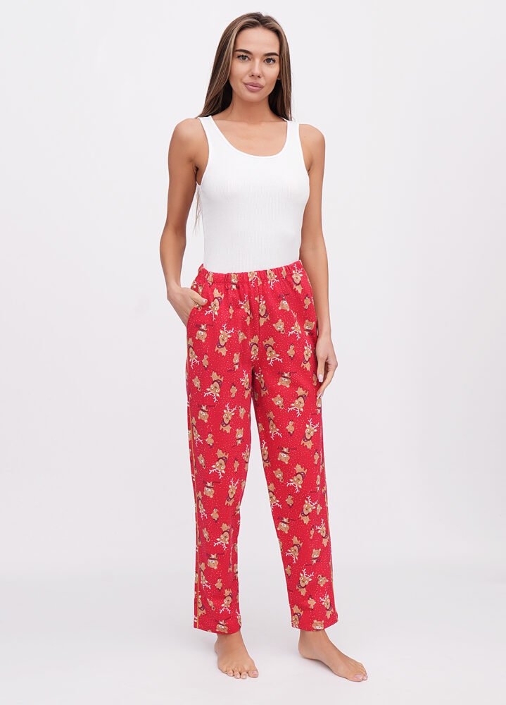 DSC04423 Брюки жіночі 90224109_червоний - Зображення 1