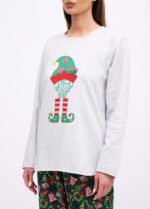 Піжама жіноча 010254120_сіро-зелений - Зображення 3