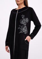 Халат жіночий 030750217_чорний - Зображення 3