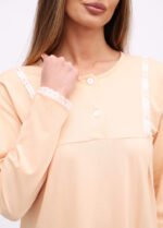 Нічна сорочка жіноча 020240171_пісочний - Зображення 4