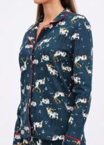 Піжама жіноча 010254126_темно-зелений - Зображення 3