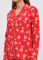 Піжама жіноча 010254126_червоно-коричневий - Зображення 3