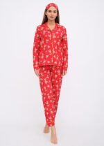 Піжама жіноча 010254126_червоно-коричневий