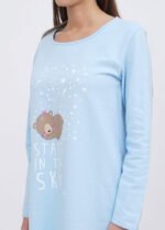 Нічна сорочка жіноча 020250081_ясно-блакитний - Зображення 4