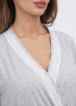 Халат жіночий 030440177_світло-сірий - Зображення 4