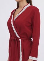 Піжама жіноча 040444123_темно-червоний - Зображення 3