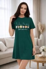 Нічна сорочка жіноча 020130082_смарагдовий друзі