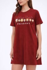 Нічна сорочка жіноча 020330082_бургунді - Зображення 3