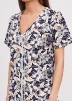 Халат жіночий 030120004_бежево-синій - Зображення 3