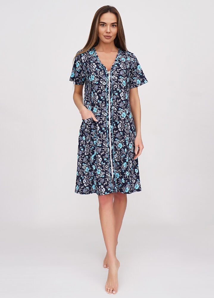 канцтовари01809 Халат жіночий 030120004_волошково-синій - Зображення 1