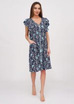 Халат жіночий 030120005_волошково-синій