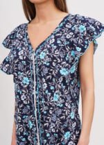 Халат жіночий 030120005_волошково-синій - Зображення 3