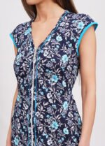 Халат жіночий 030120031_волошково-синій - Зображення 3