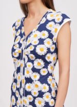 Халат жіночий 030120031_біло-синій - Зображення 3