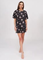 Піжама жіноча 010131020_рожево-чорний