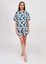 Піжама жіноча 010131020_блакитно-чорний