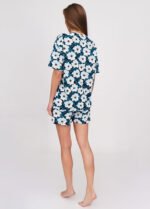 Піжама жіноча 010131020_блакитно-чорний - Зображення 2