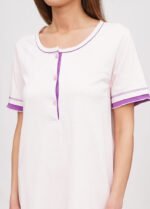 Нічна сорочка жіноча 020130156_блідо-рожевий - Зображення 3