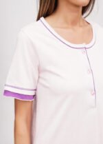 Нічна сорочка жіноча 020130156_блідо-рожевий - Зображення 4