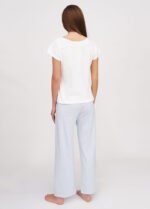 Піжама жіноча 010334253_біло-блакитний - Зображення 2