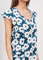 Халат жіночий 030120124_блакитно-чорний - Зображення 3