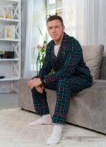 Піжама чоловіча 010254137_червоно-зелений - Зображення 2