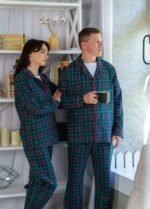 Парний комплект теплих піжам 010254137к_червоно-зелений - Зображення 7